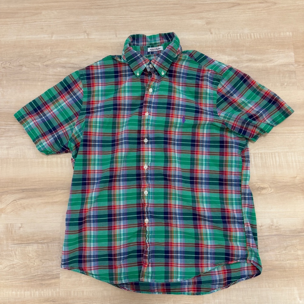 Ralph Lauren – Indian Madras Shirt – Men’s L – 100% Cotton Plaid
